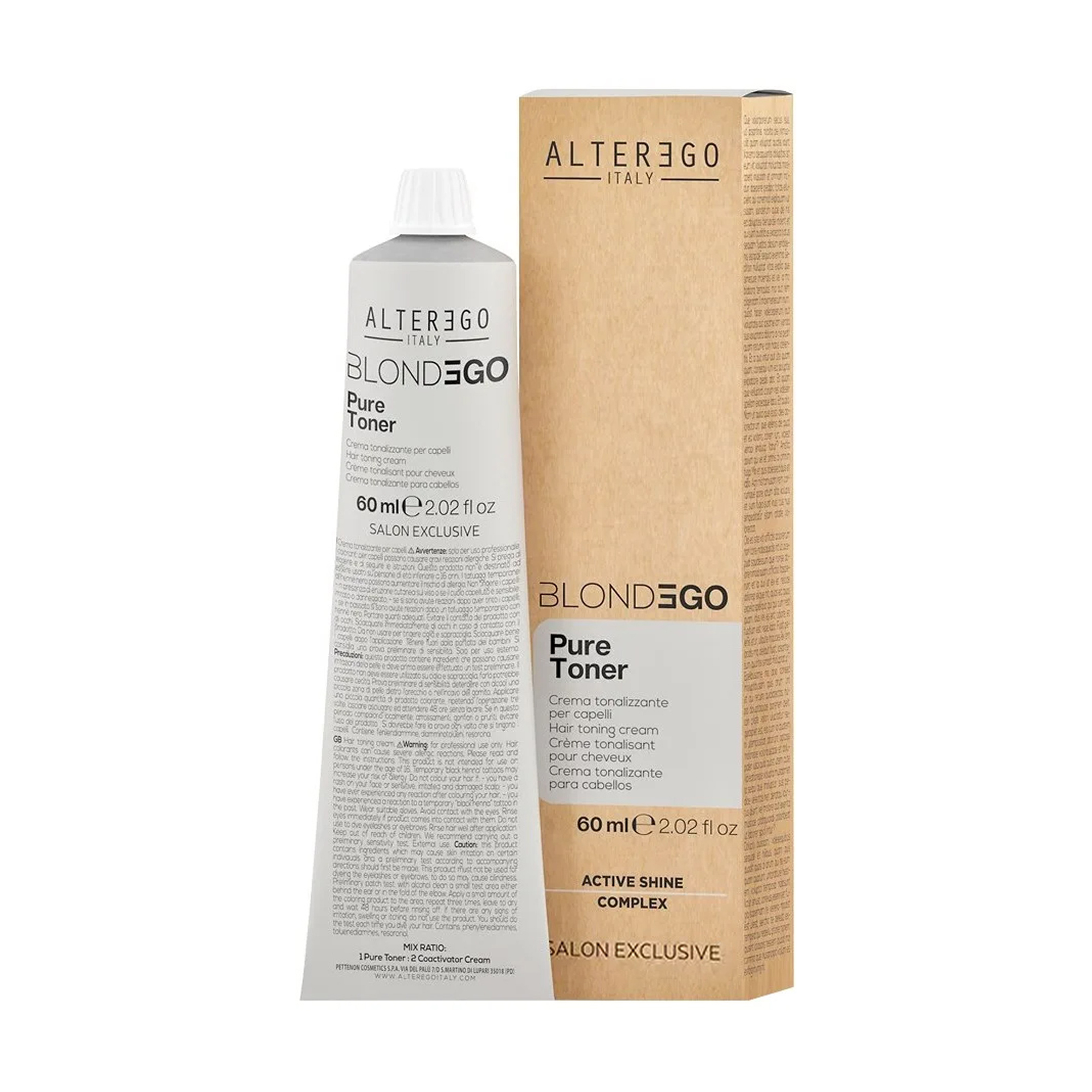 Безаміачний тонер для волосся Alter Ego Blondego Pure Toner, White, 60 мл