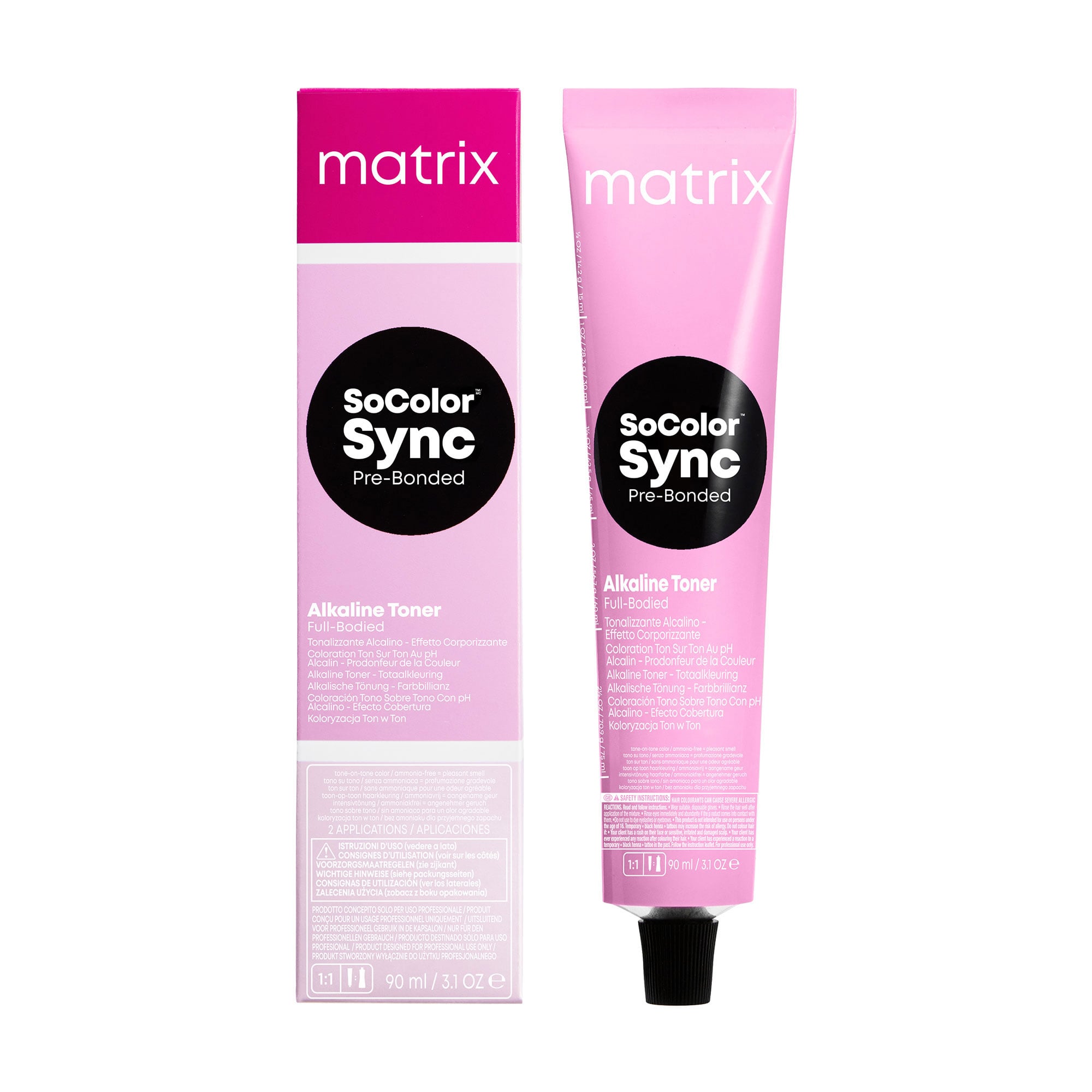 Безаміачний тонер для волосся Matrix SoColor Sync Pre-Bonded Alkaline Toner на лужній основі, тон в тон, SPM, 90 мл